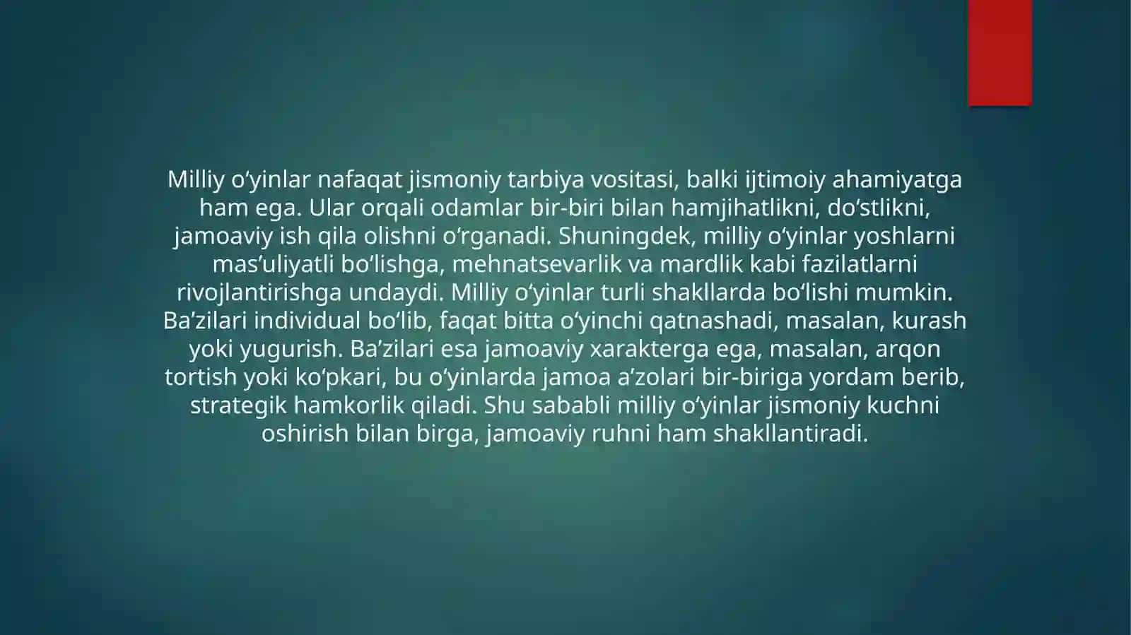 Milliy o‘yinlar va sport turlari 3