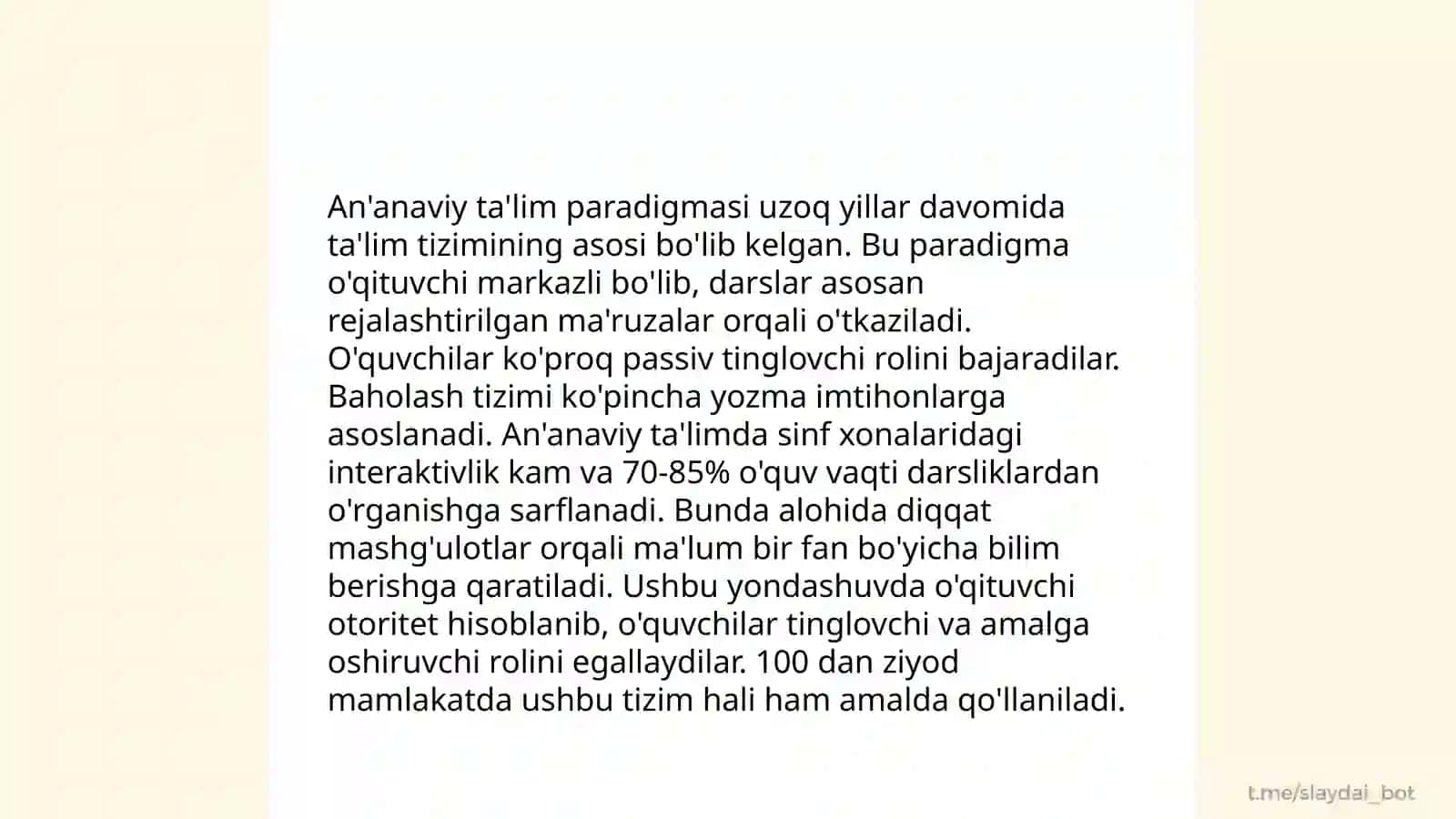 An'anaviy ta'lim paradigmasi 3