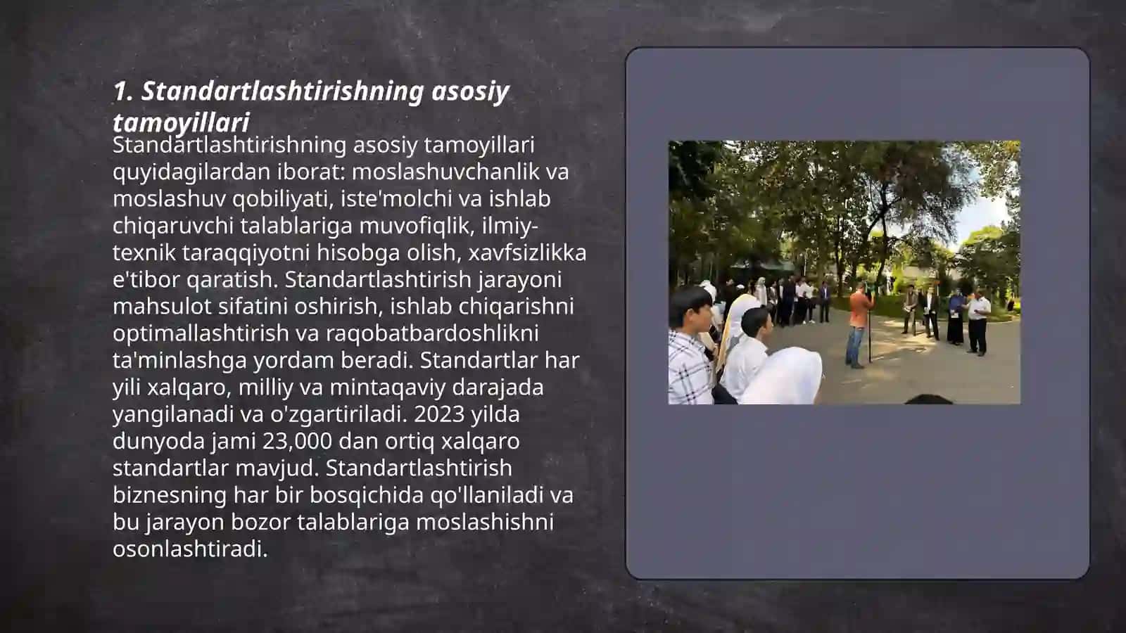Standartlashtirishning asosiy tamoyillari 3
