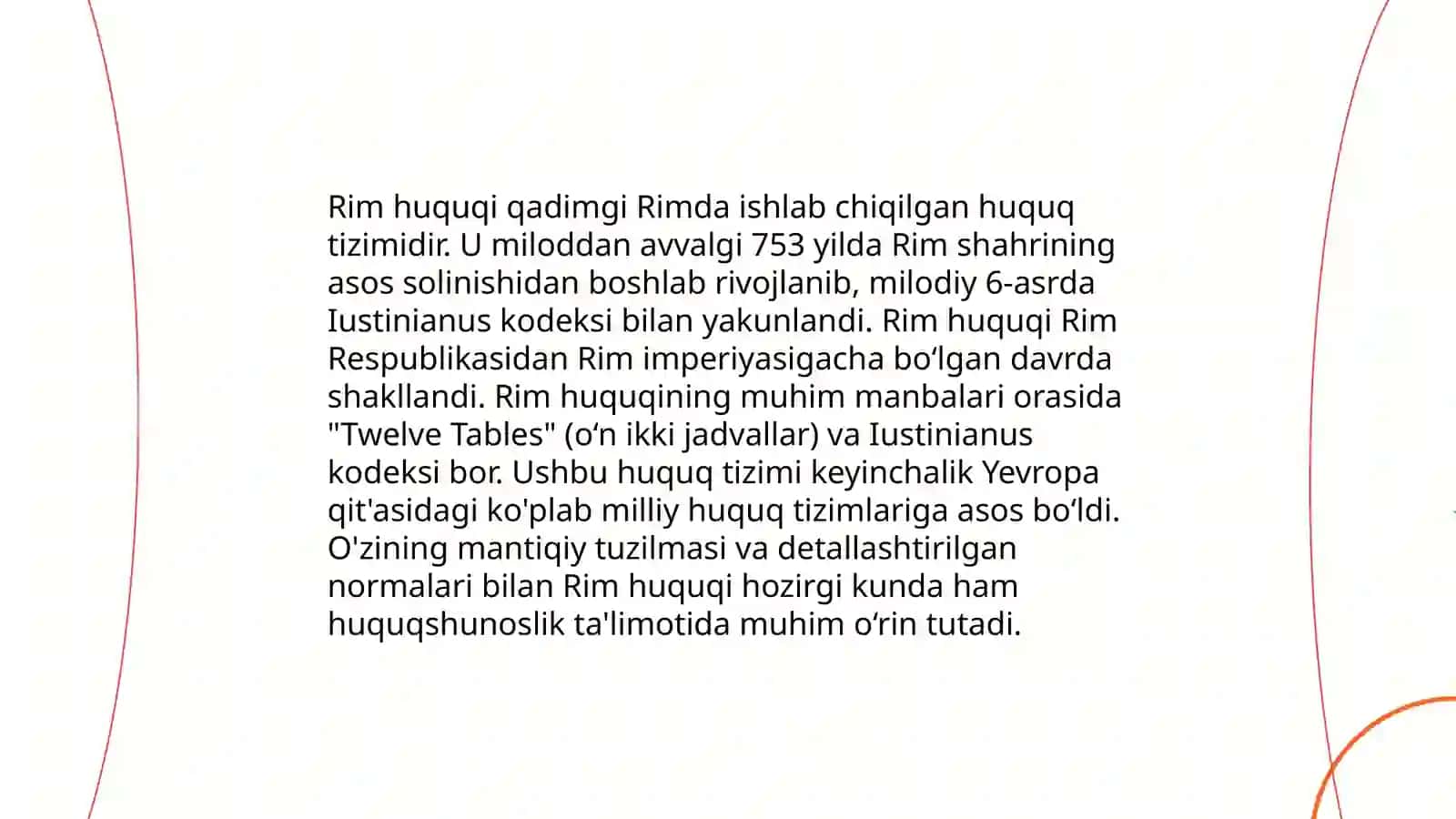 Rim huquqining asosiy belgilari 3
