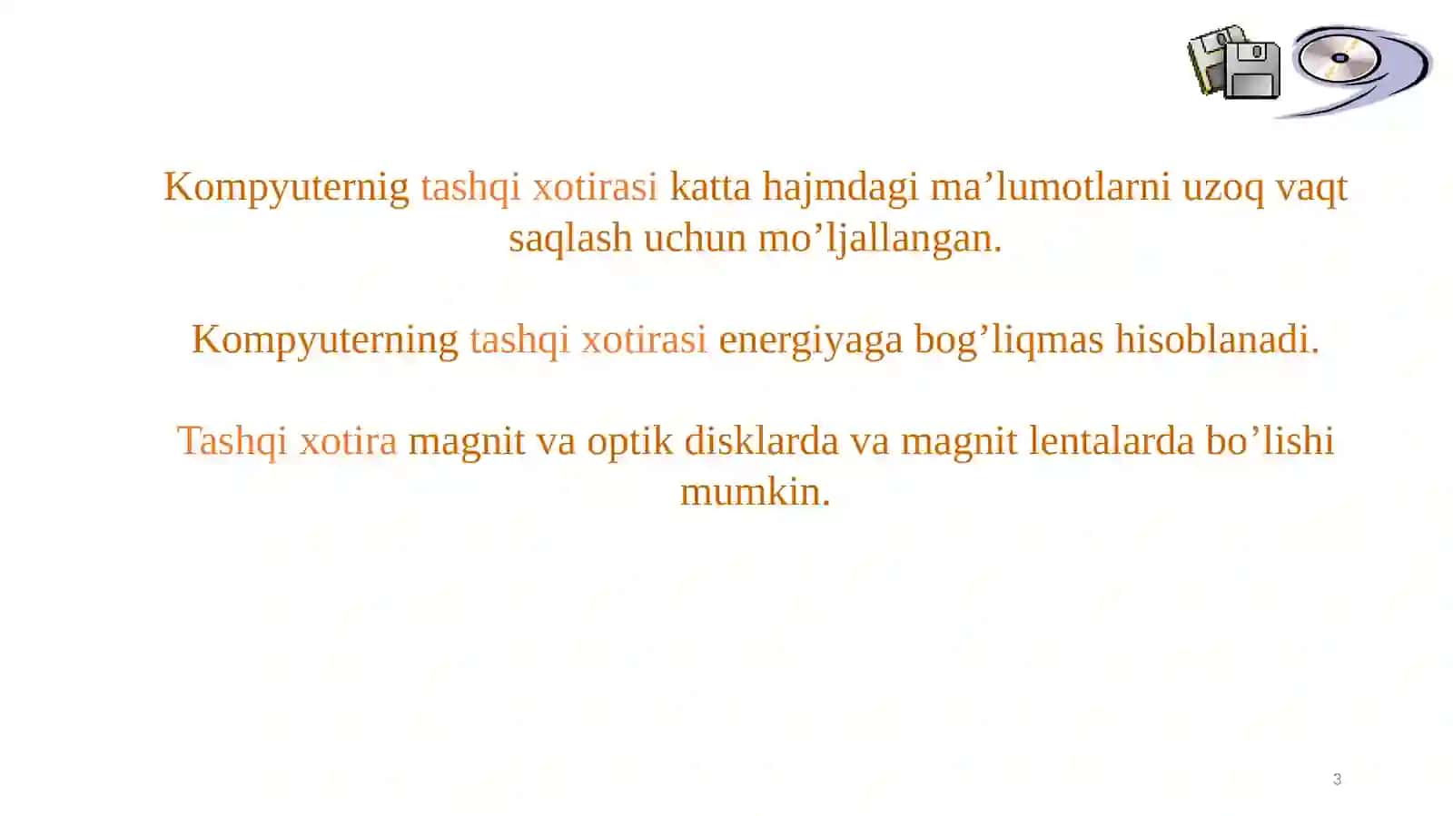 Tashqi xotira va ularning turlari 3