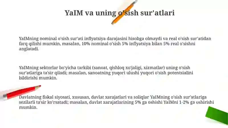 Makroiqtisodiy nisbatlar va unga tas’sir etuvchi omillar 3