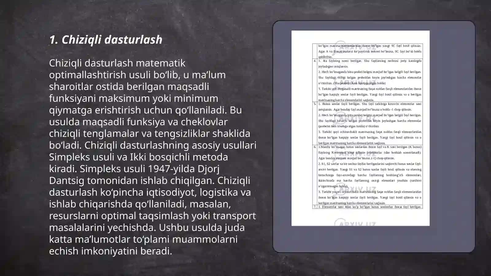 Optimallashtirish masalalari 3