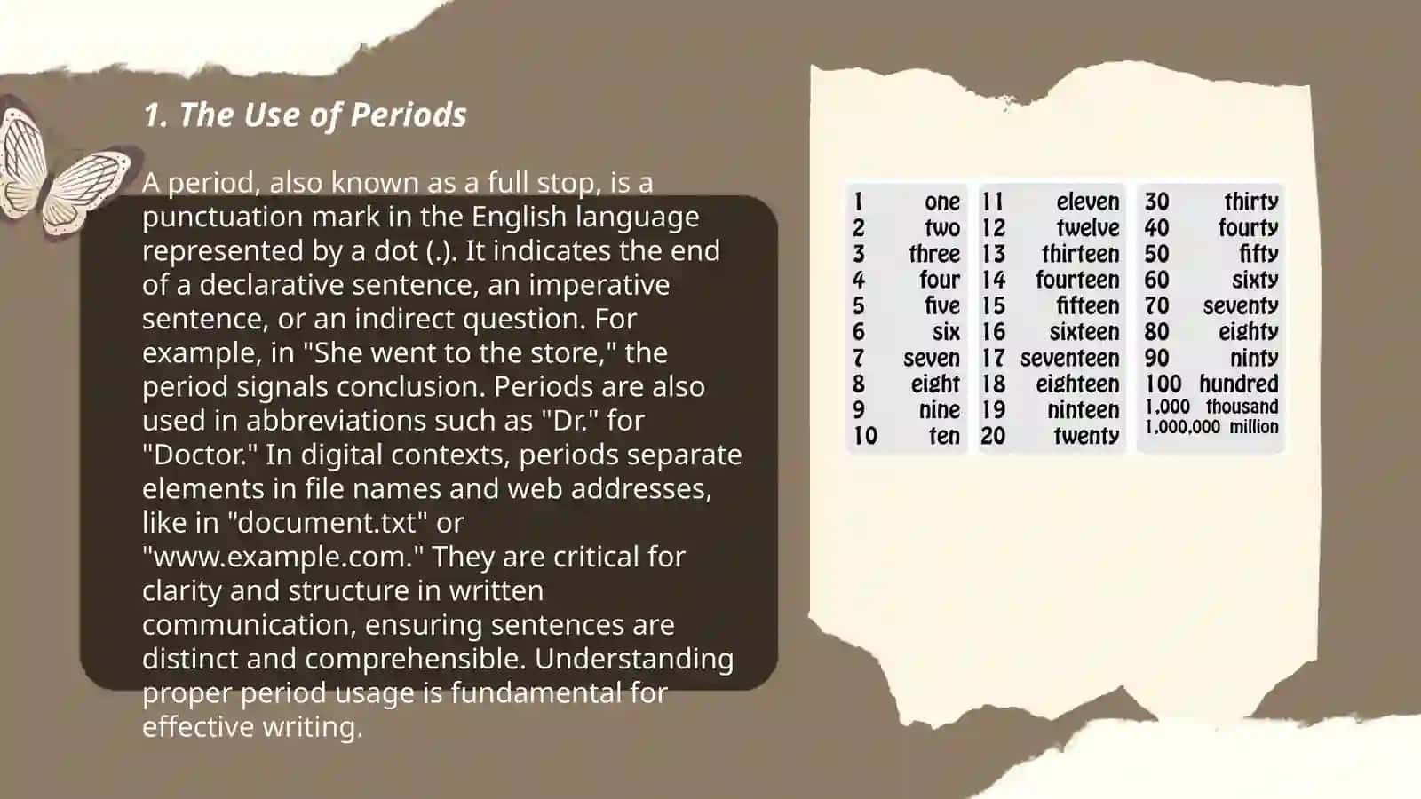The rules of punctuation and capitalization 3