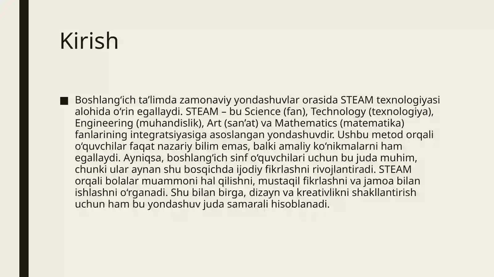 Boshlang'ich ta'limda STEAM texnologiyasi 3