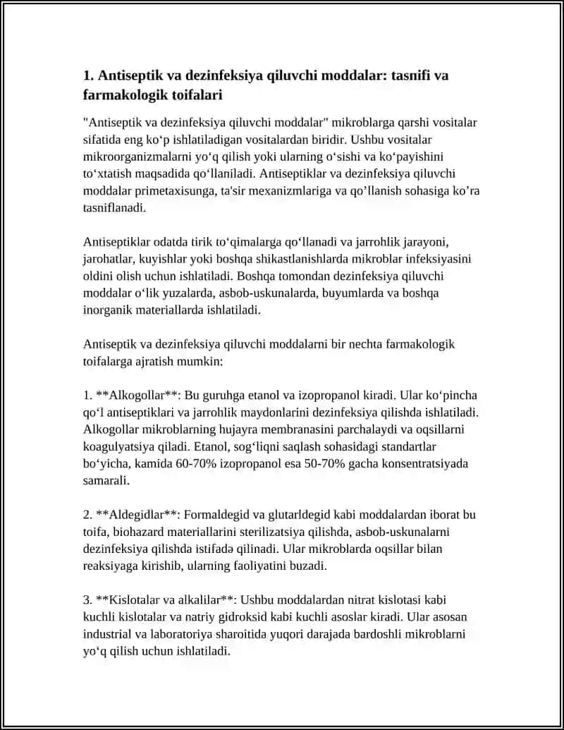 Antiseptik va dezinfeksiya qiluvchi moddalar 3