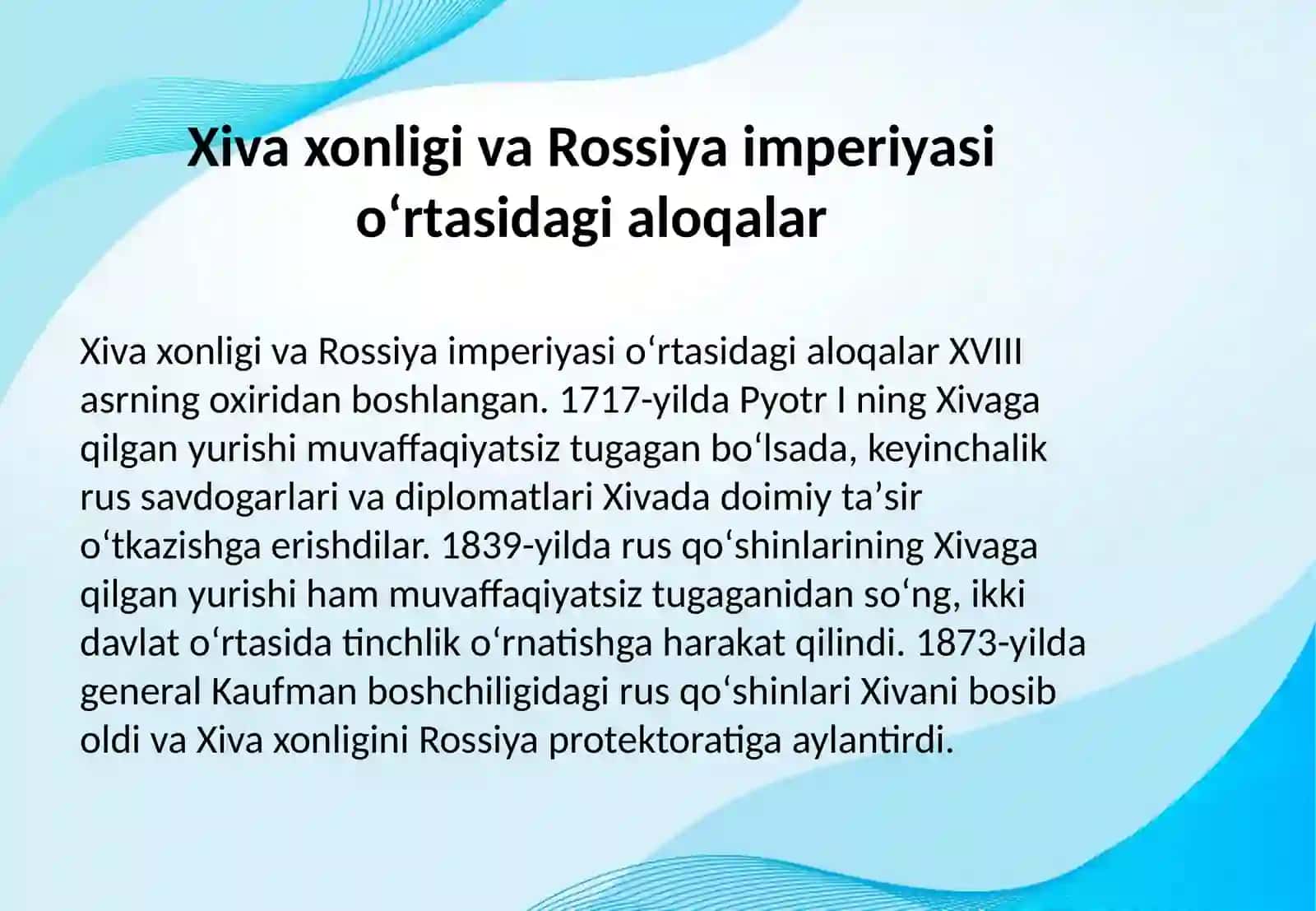 XIVA XONLIGINING TASHQI SIYOSIY ALOQALARI 3