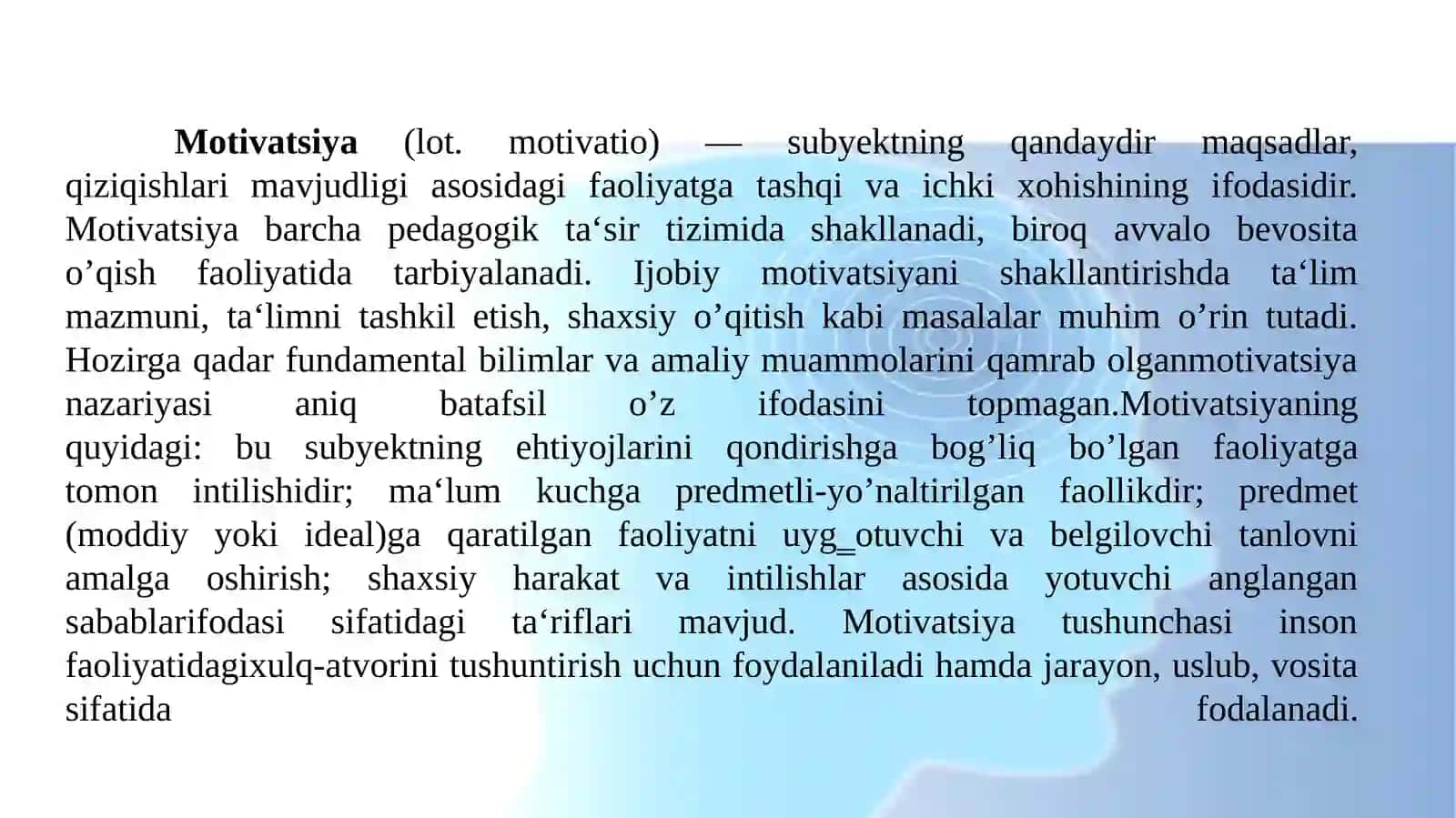 MOTIV VA MOTIVATSIYA 3