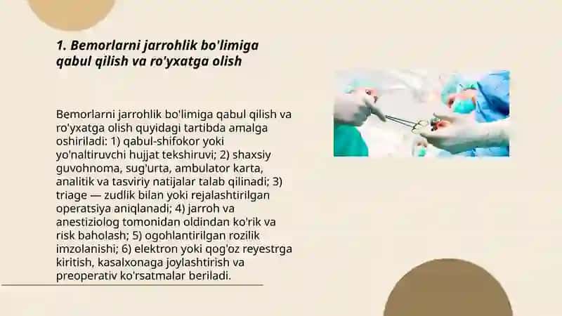 Jarrohlik bo'limi ish tartibi 3