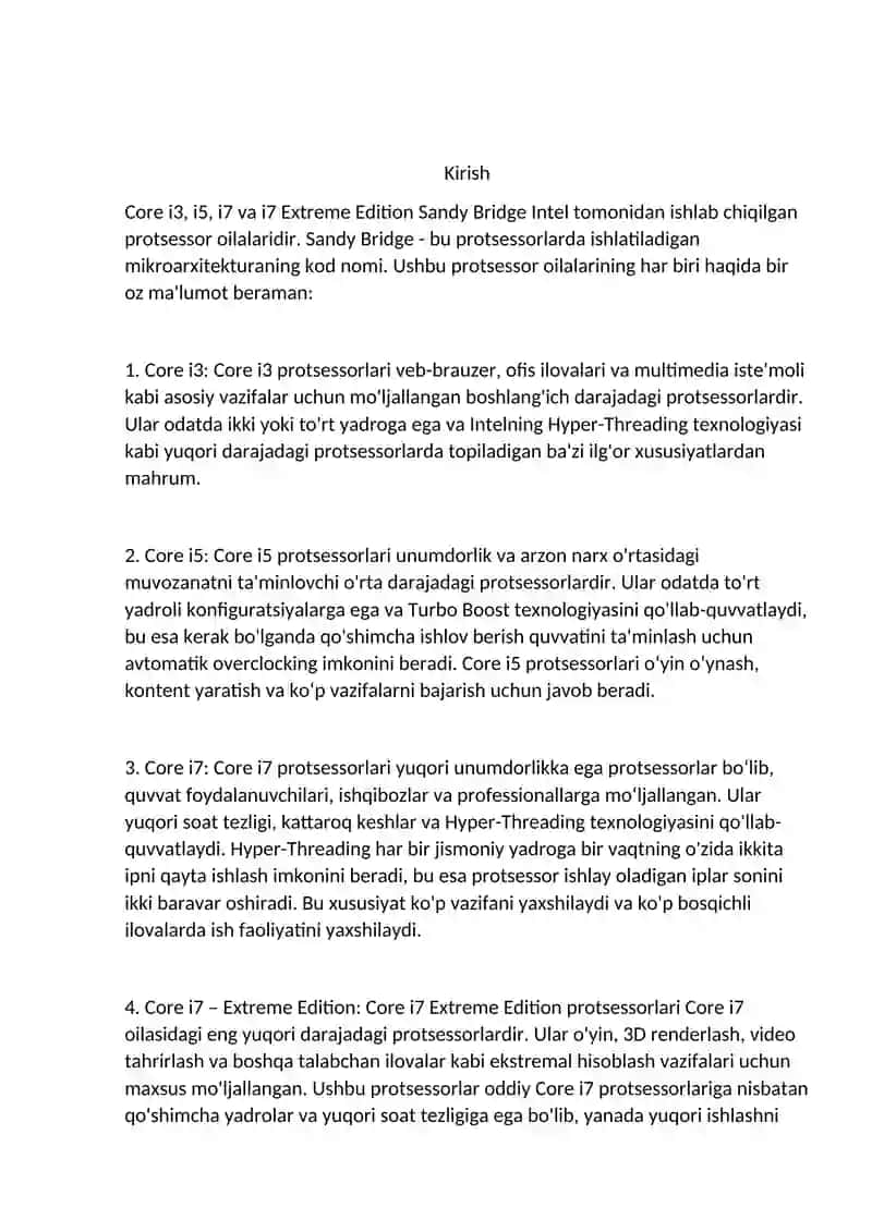 Сore i3, i5, i7, i7 — Extreme Edition Sandy Bridge 3