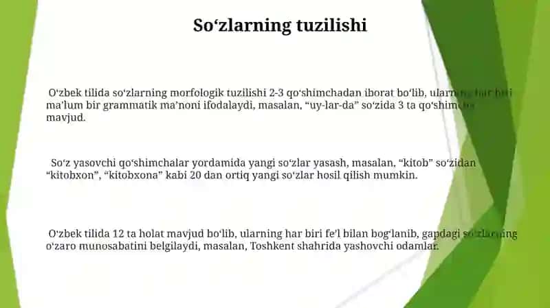 Oʻzbek tilida soʻz va gaplar 3