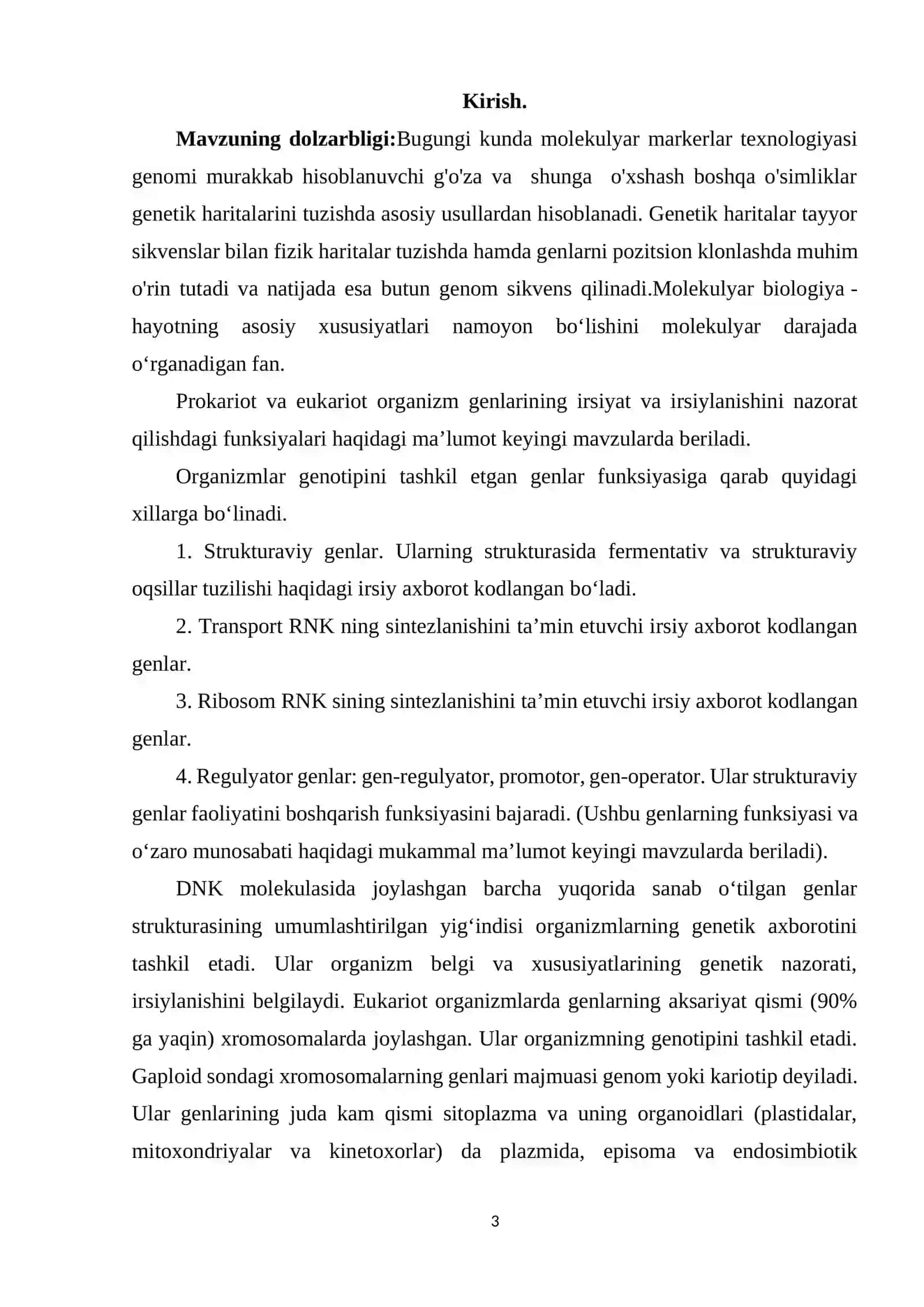 GENETIKA VA GENOMIKA - KURS ISHI 3