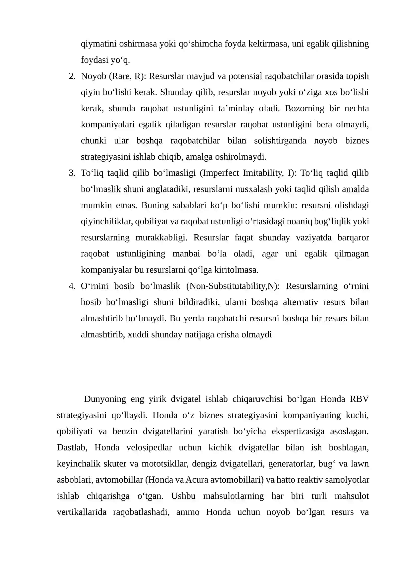 Resurslarga asoslangan yondashuv (RBV) va raqobat ustunligi 3