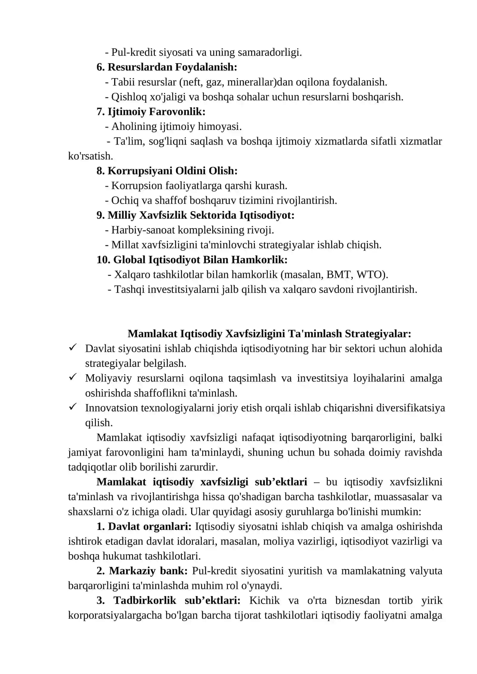 MAMLAKAT IQTISODIY XAVFSIZLIGI 3