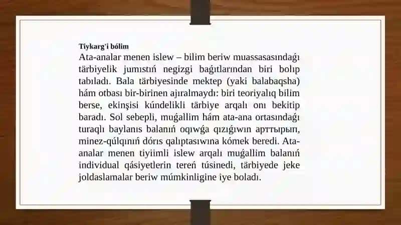 Ata-analar menen islewdiñ formaların úyreniw 3