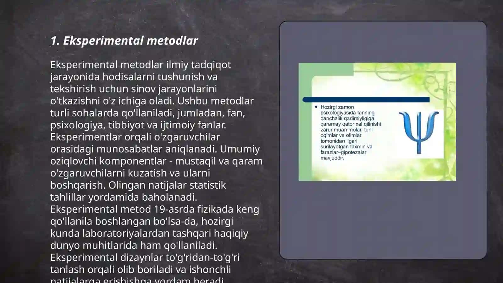Hozirgi zamon psixologiyasining tadqiqod metodlari 3