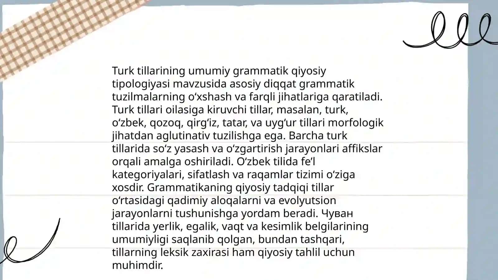 Turk tillar grammatik qurilishining tarixiy tipologik xususiyatlari 3