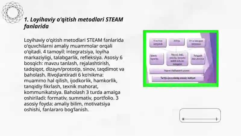 Loyihaviy oʻqitish metodlari STEAM fanlarida 3