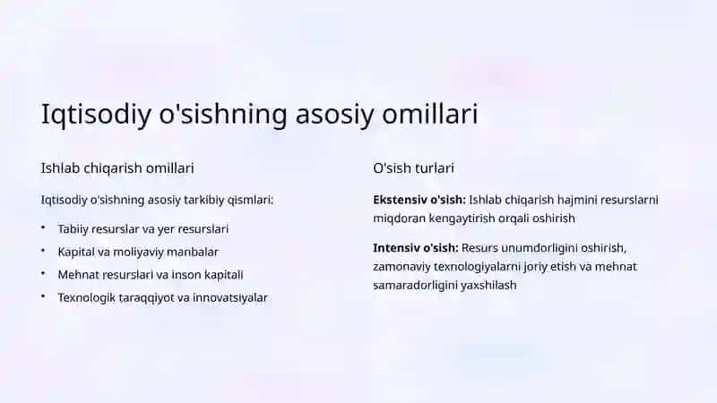 Iqtisodiy o'sishning barqaror modeli 3