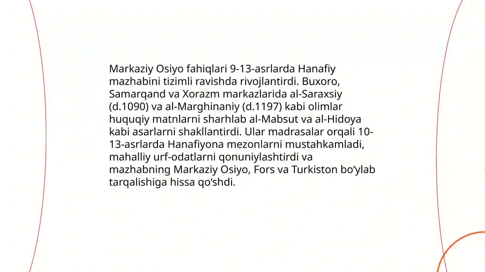Markaziy Osiyo fahiqlari va Hanafiy mazhabining tarixiy shakllanishi 3