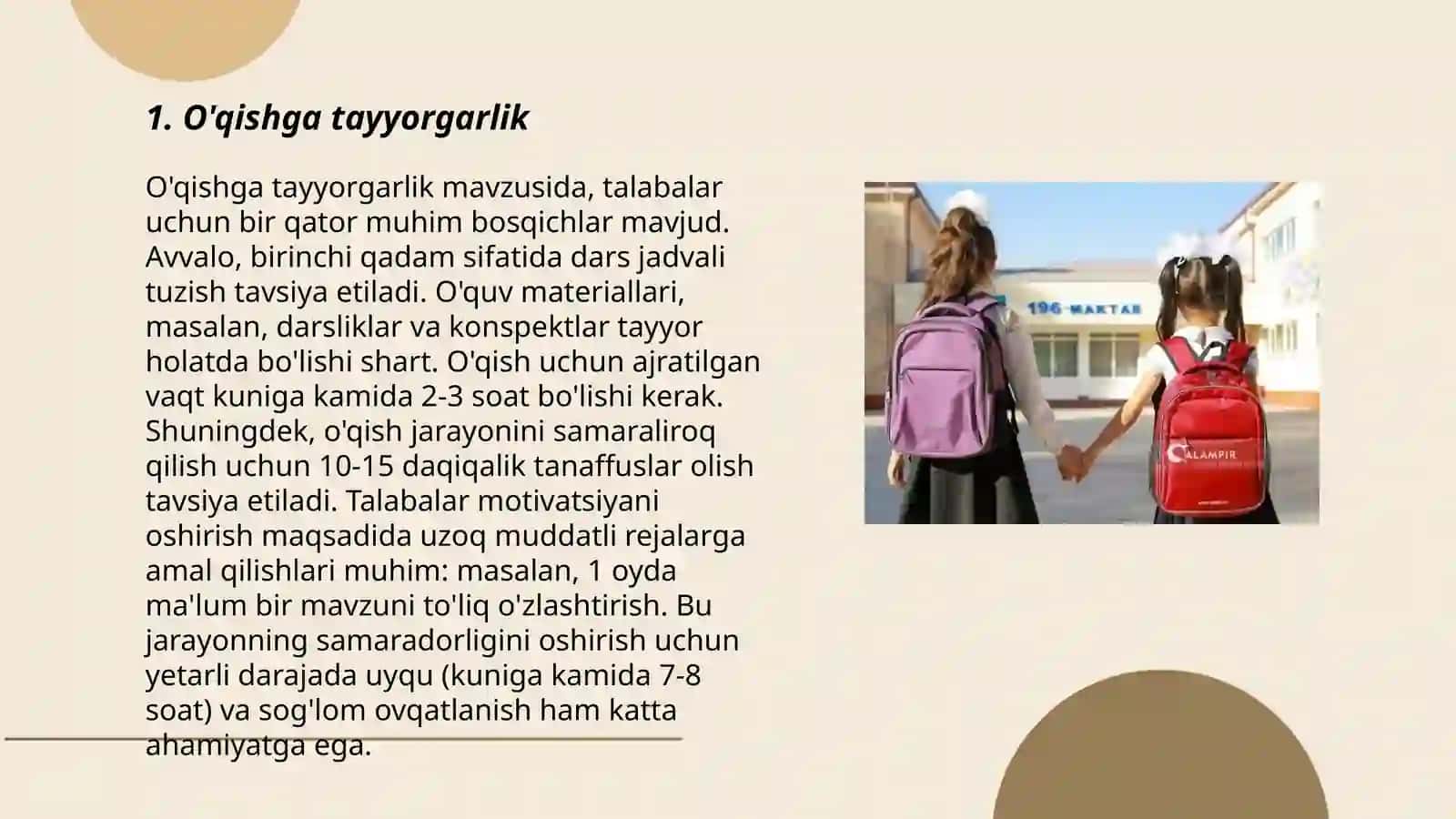 O'qishga tayyorgarlik 3