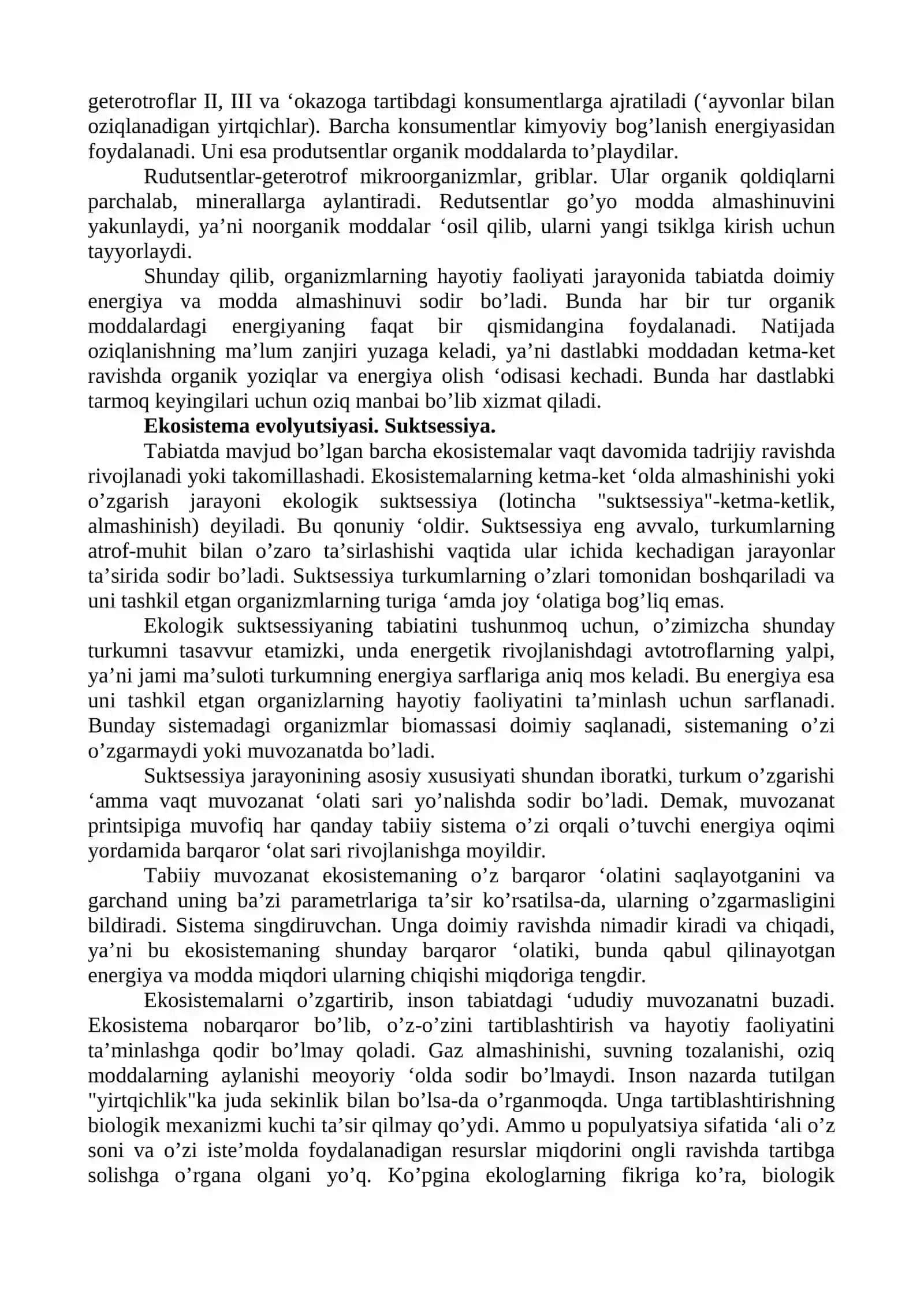 Ekosistemalar ekologiyasi 3
