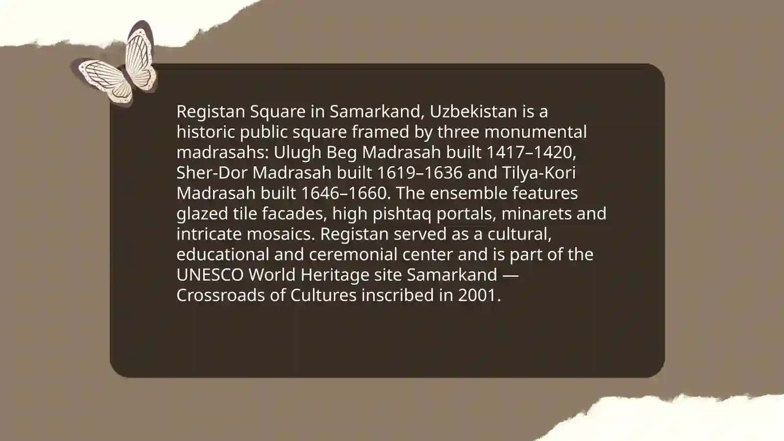 The sightseeing of Uzbekistan 3