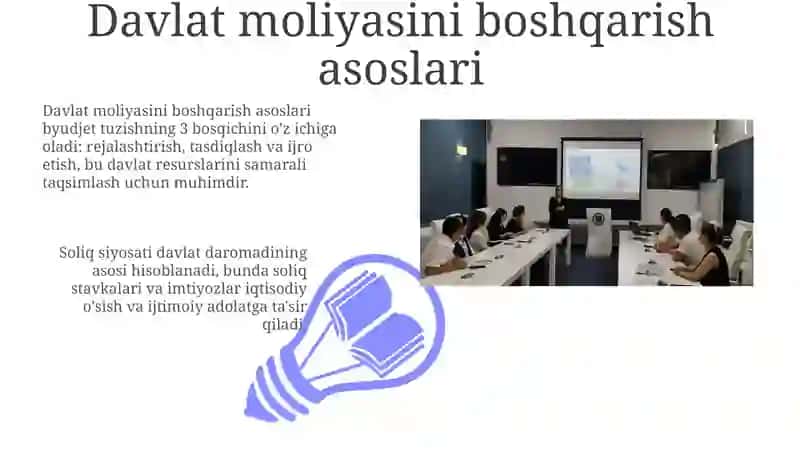 Davlat moliyasini boshqarish asoslari 3