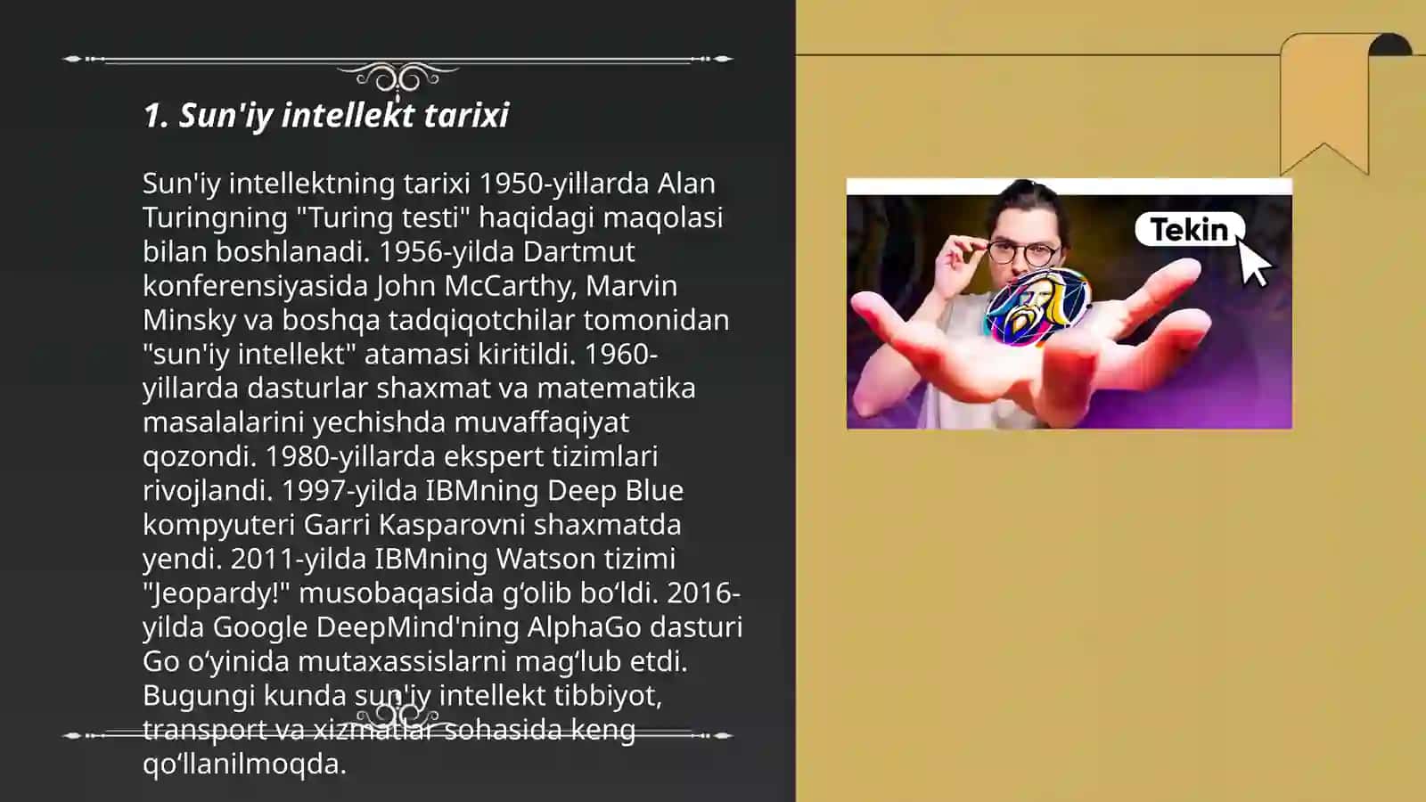 Suniy intellektning tarixi 3