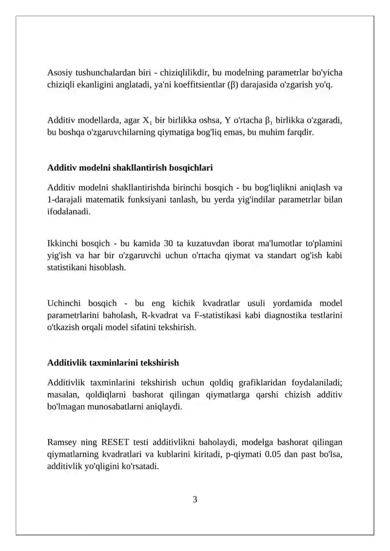 Additiv va multiplikativ ekonometrik modellarni tuzish 3