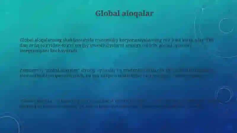 Global aloqalar 3