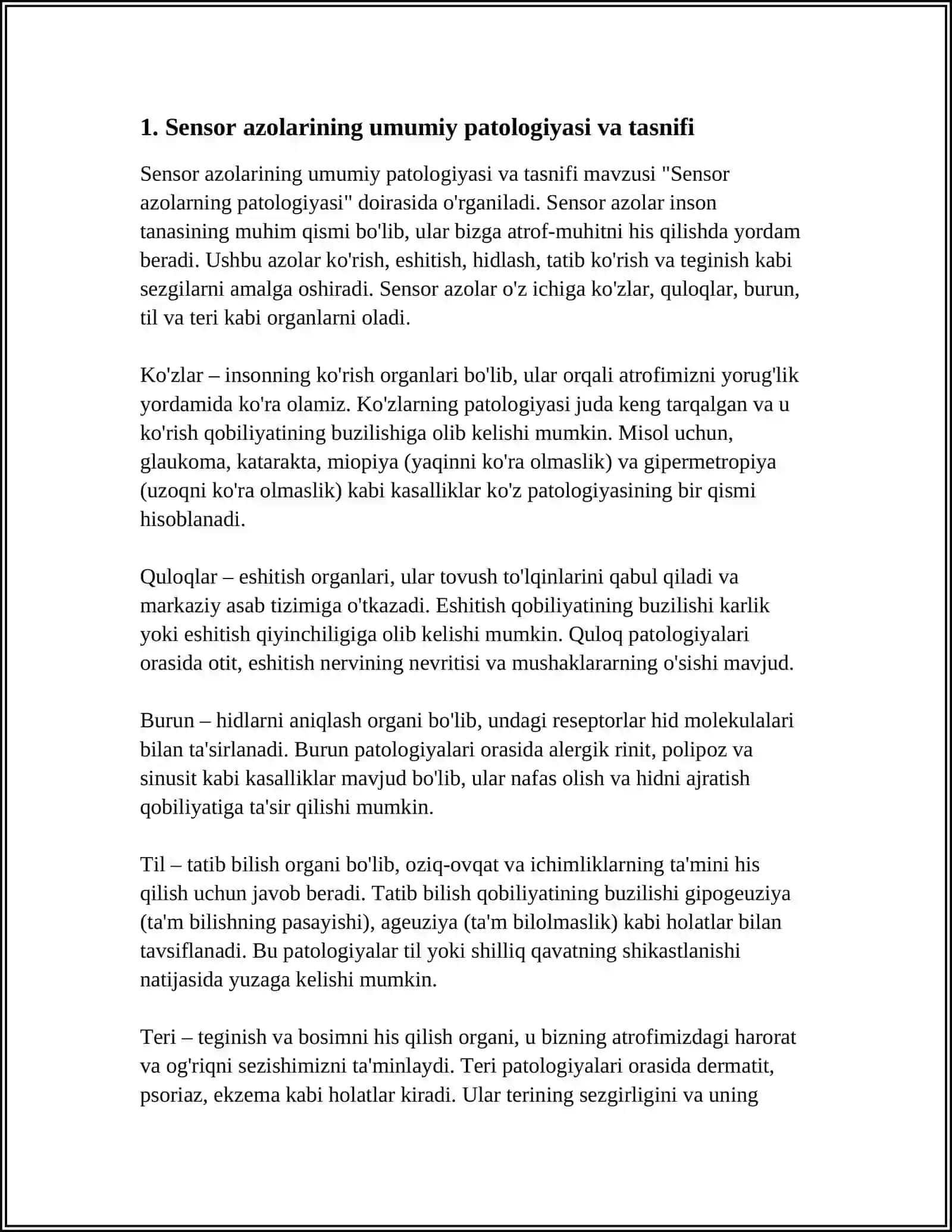 SENSOR AZOLARNING PATOLOGIYASI 3