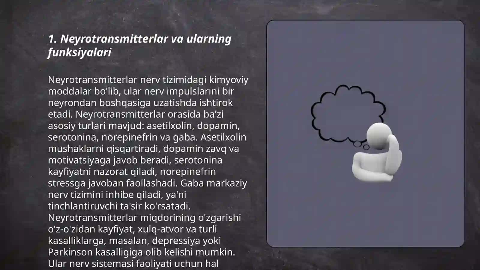 Neytrotransmitterlar va gormonlar 3