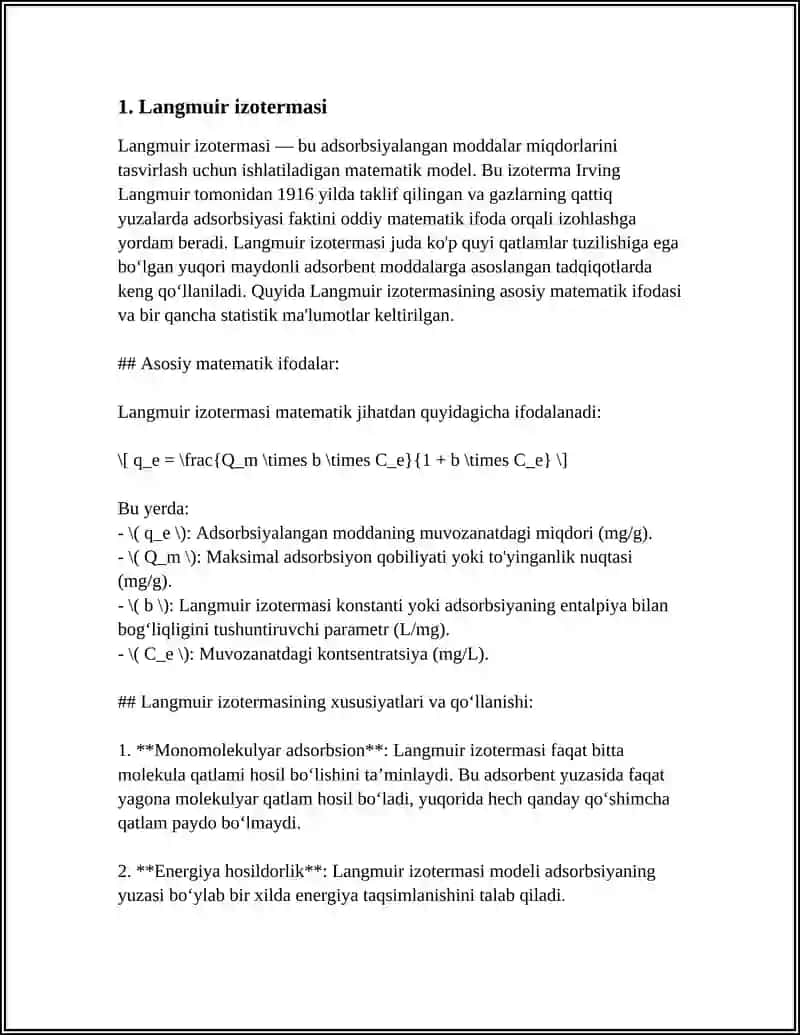 ADSORBSIYA NAZARIYALARI 3