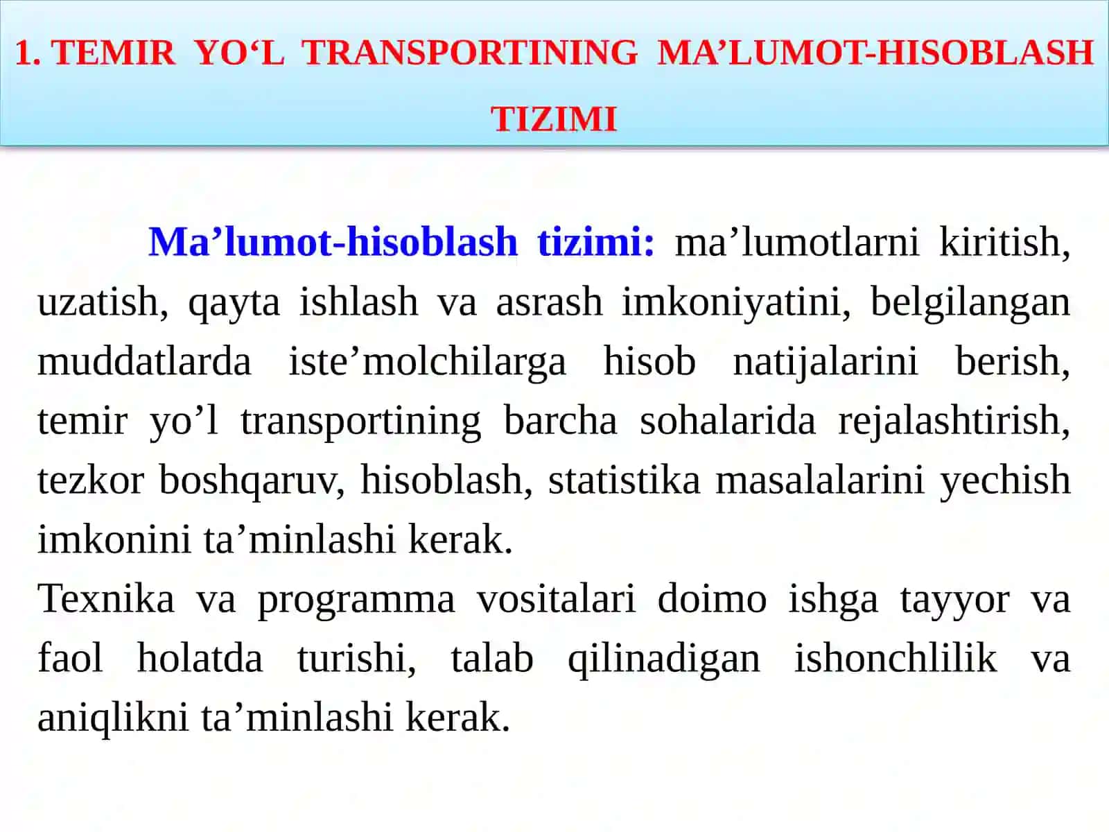 TEMIR YO‘L TRANSPORTIDA ALOQA VA HISOBLASH TEXNIKASINING INSHOAT VA QURILMALARI 3