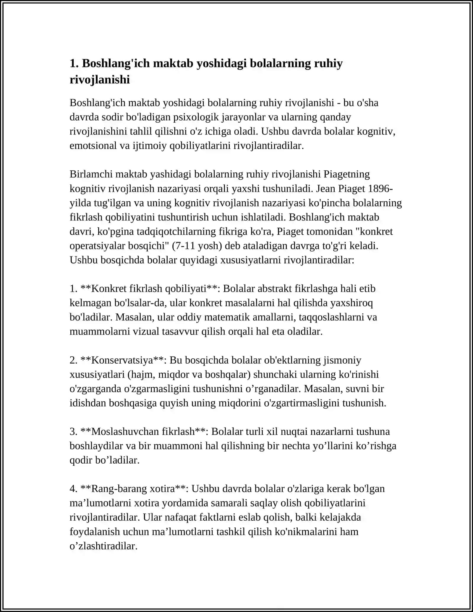 PSIXOLOGIYA BOSHLANG'ICH MAKTAB YOSHIDA O'QUV FAOLIYATINI RIVOJLANTIRISH 3
