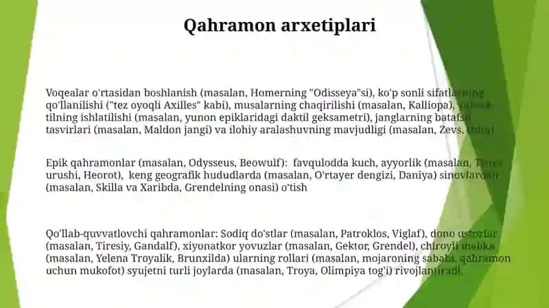 Epik asarlar kompazitsiyasi 3