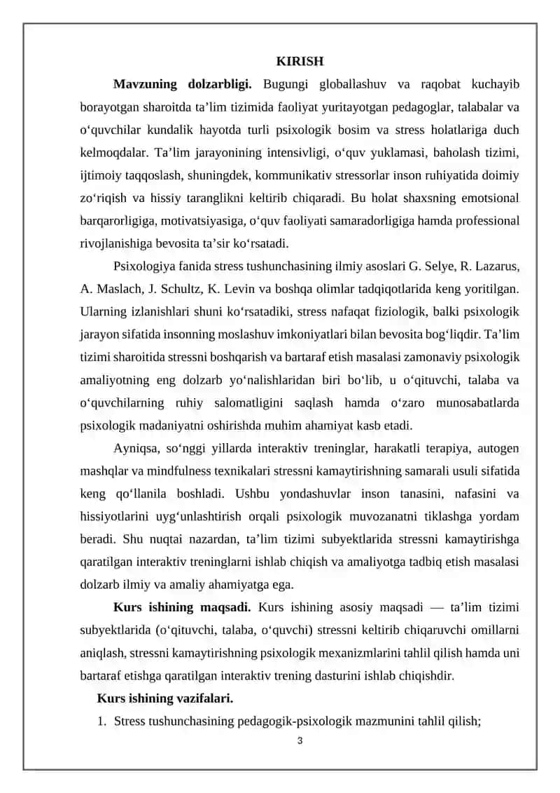 Ta'lim tizimi subyektlarida stressni bartaraf etish treninglari 3