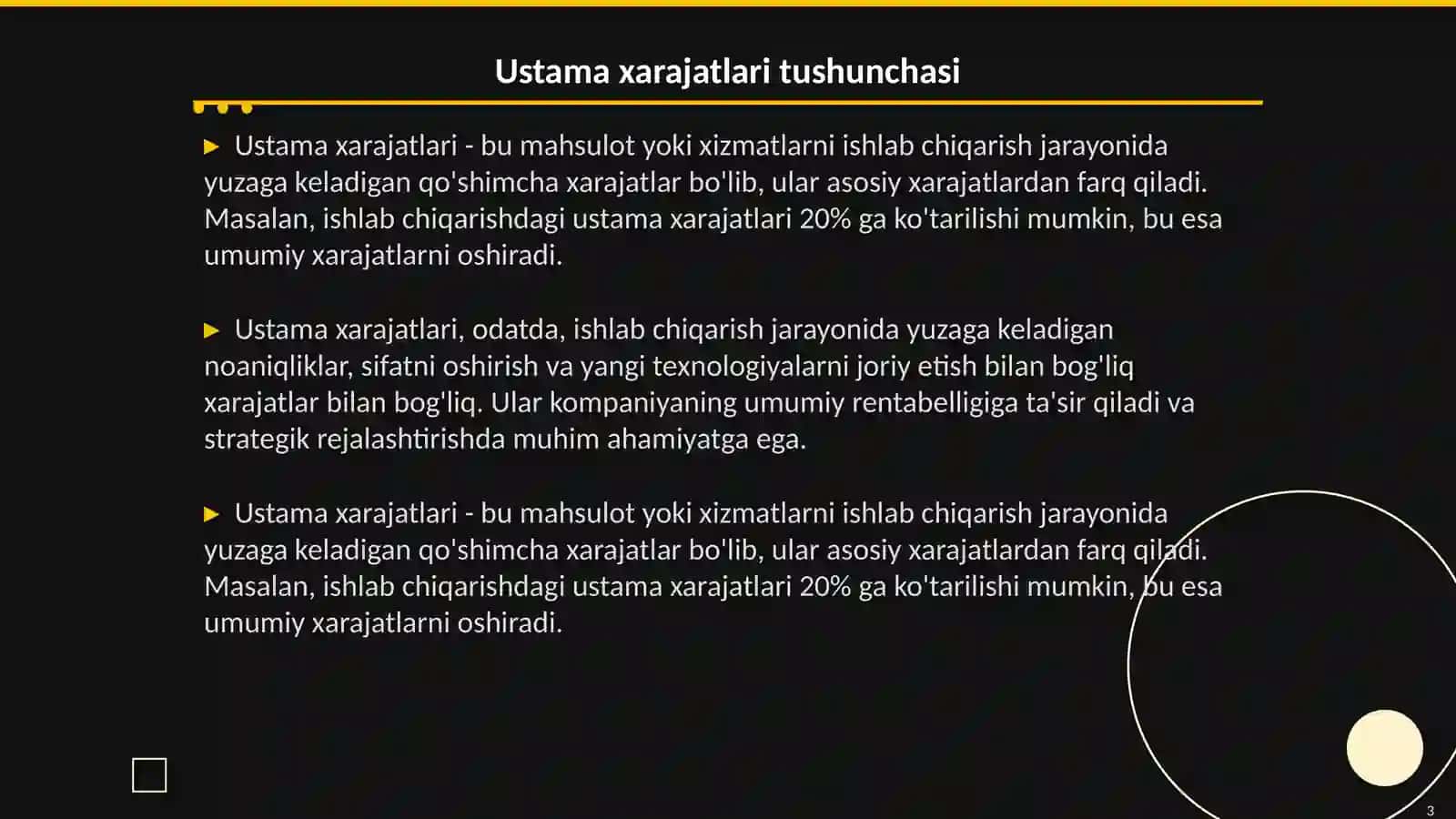 Ustama xarajatlari 3
