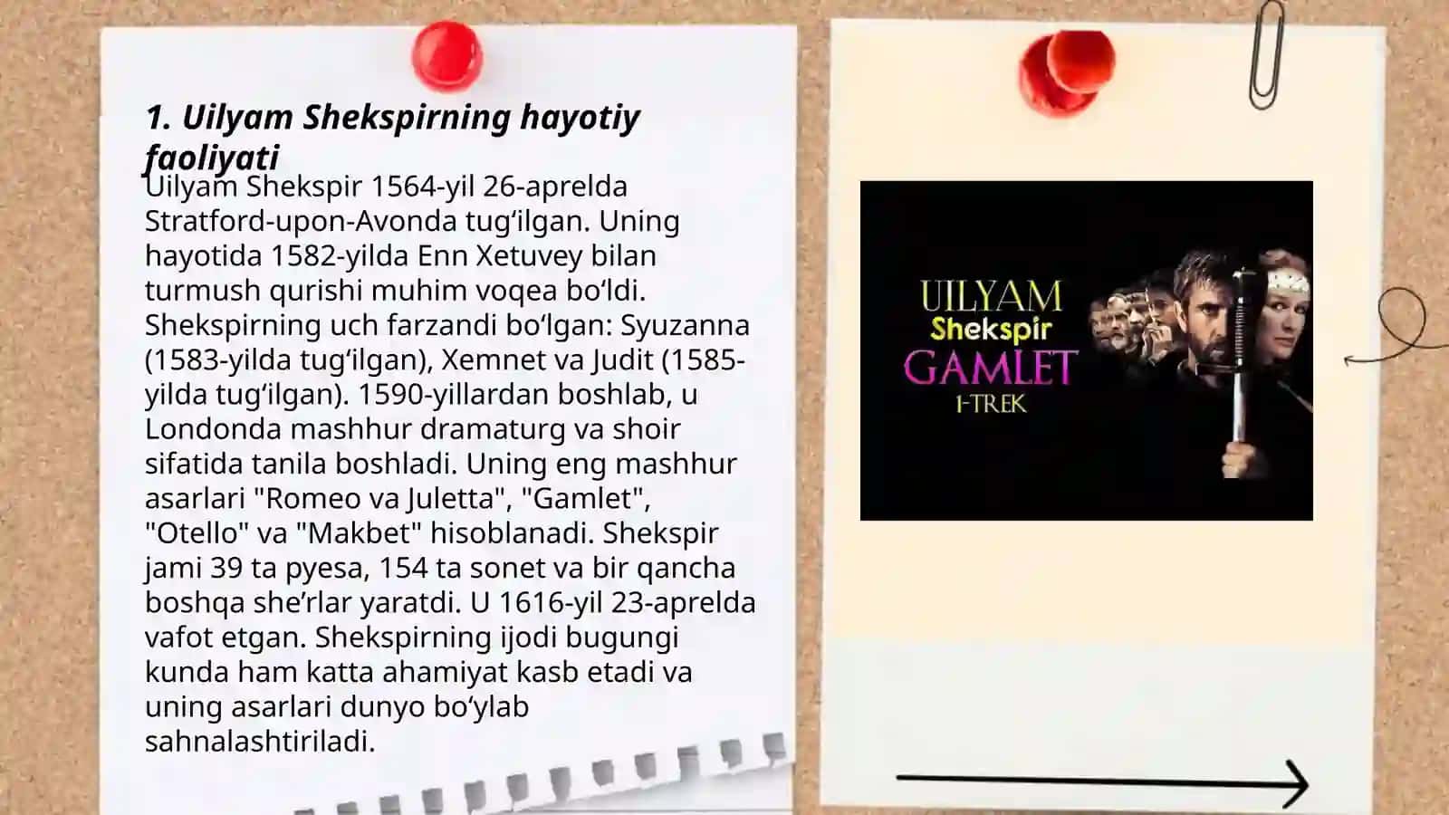 Uilyam Shekspir hayoti va ijodi 3
