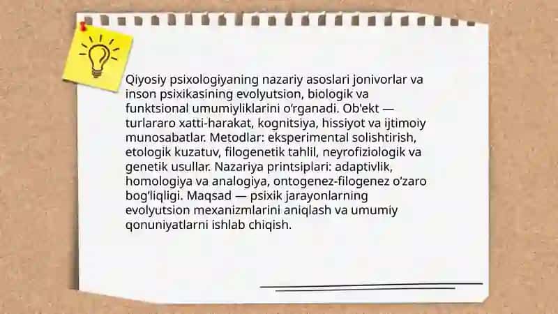 Qiyosiy psixologiya 3