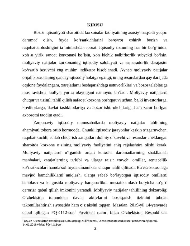 KORXONALARNING MOLIYAVIY NATIJALARI TAHLILI 3