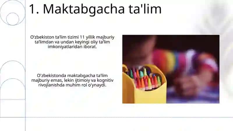 Oʻzbekiston Respublikasi ta'lim tizimi 3