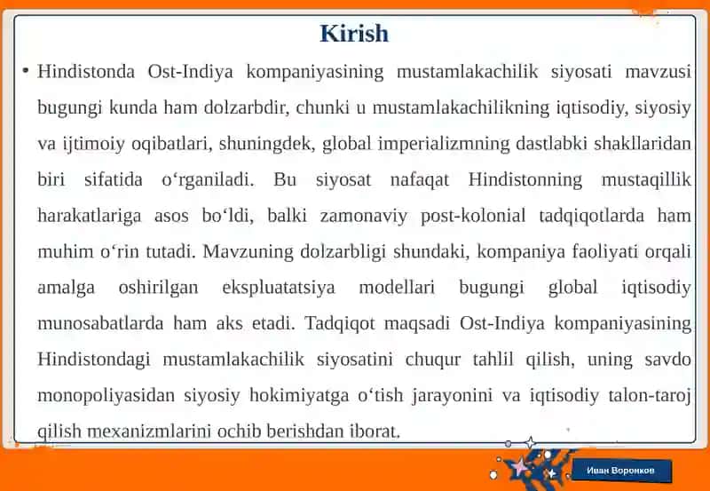 Ost-Indiyakompaniyasi mustamlakachilik siyosati 3