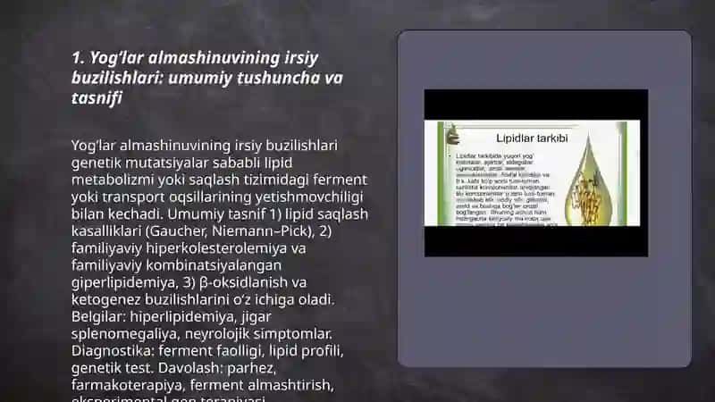 Yogʻlar almashinuvining irsiy buzilishlari 3