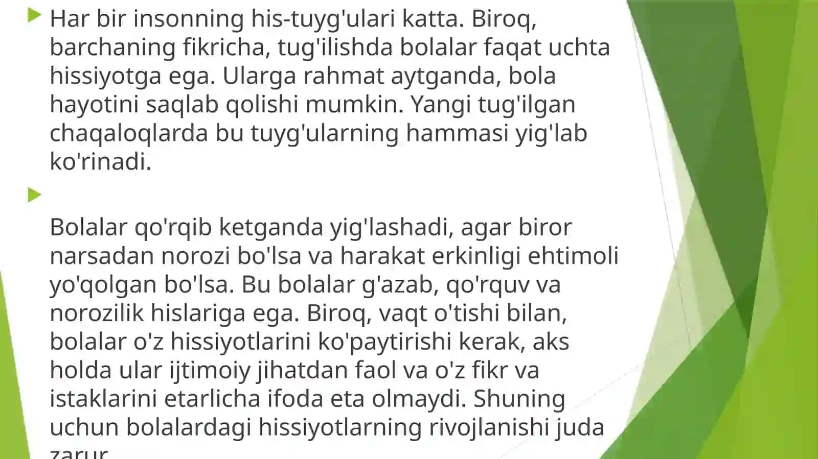 Bolalar hissiyotlari xususiyatlari 3