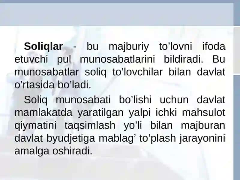 Soliq va soliqqa tortish faniga kirish 3