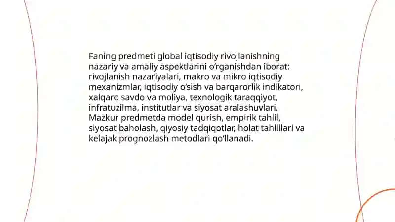 Global iqtisodiy rivojlanish 3