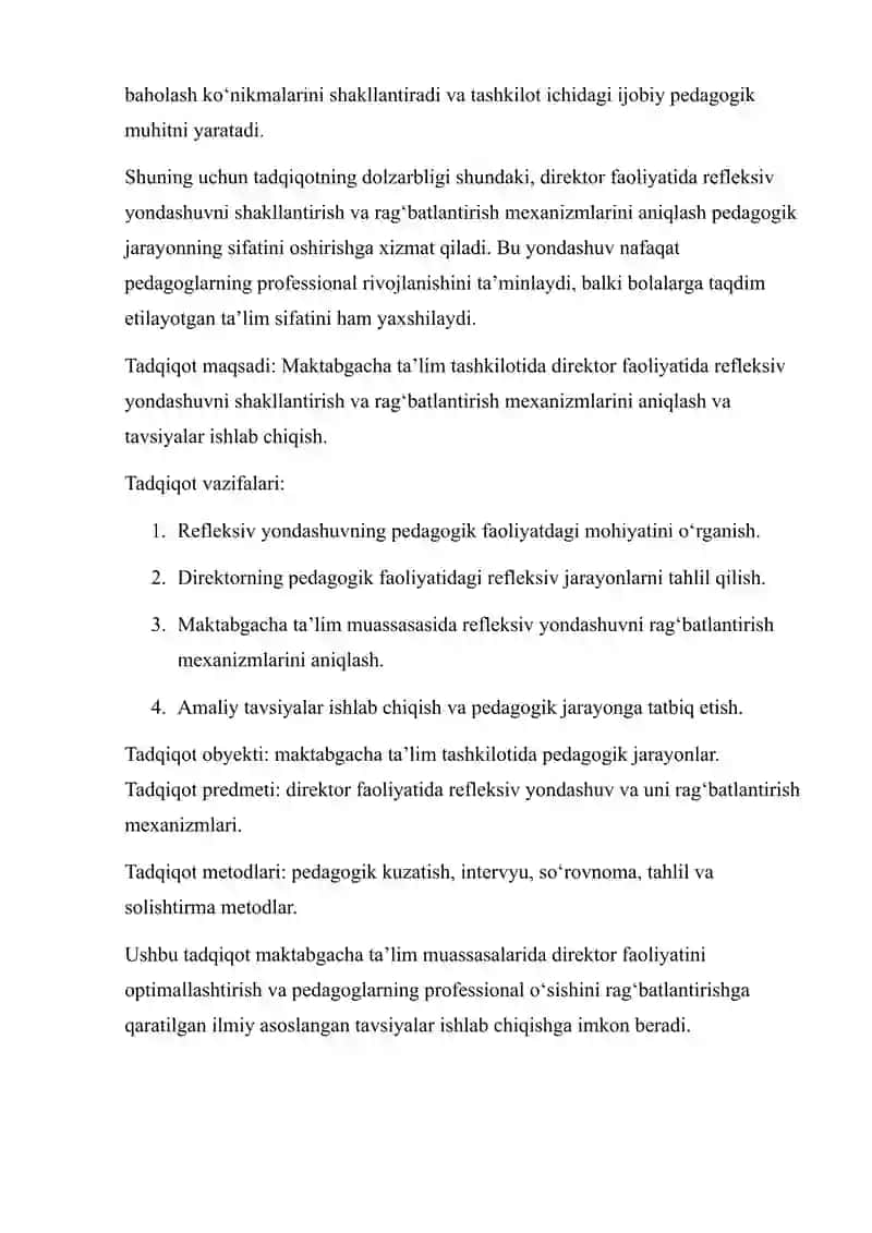 Refleksiv yondashuvni shakllantirish va uning rag‘batlantirish mexanizmlari 3