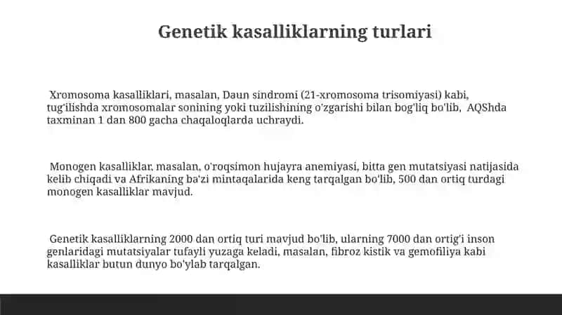 Genetik kasalliklar 3